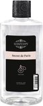 Fles "Scentchips" geurolie "Secret de Paris" met zwarte dop op witte achtergrond.