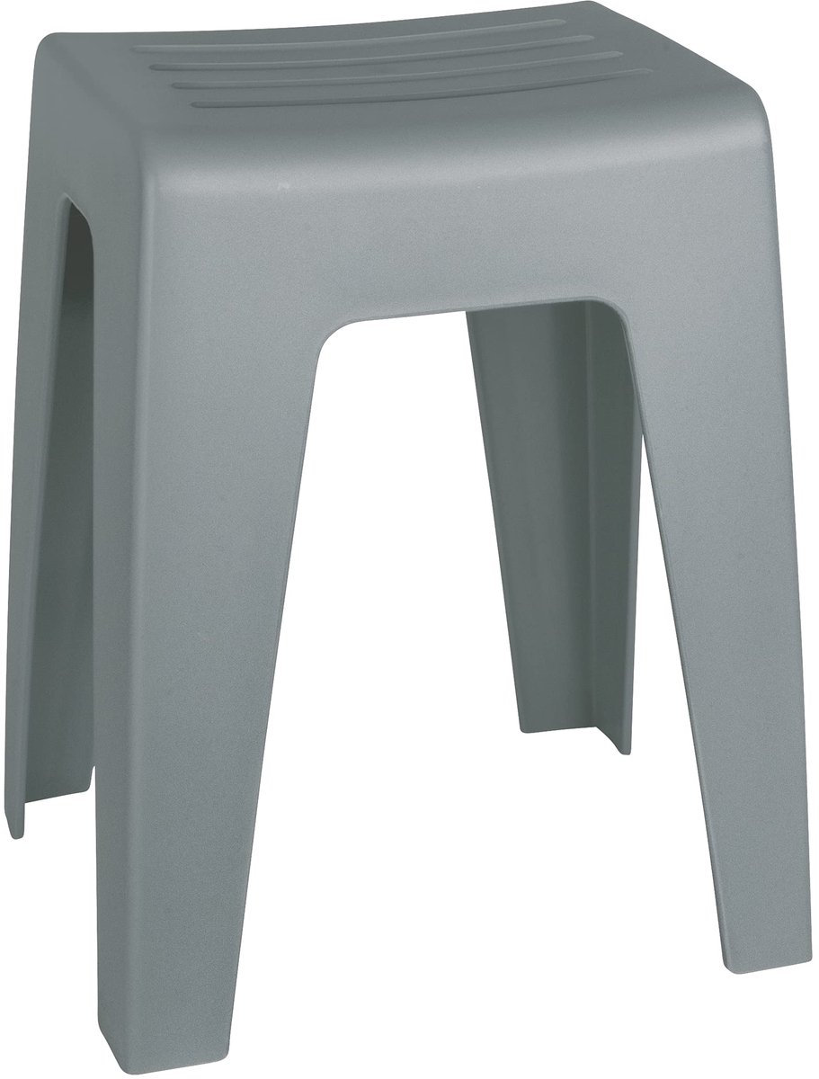 Ibenzoa® Moderne en Robuuste Badkamerkruk voor Universeel Gebruik in Huis, Grijs, Belastbaar tot 120 kg