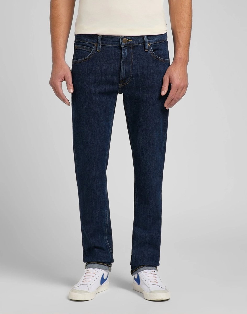 Lee Heren Jeans Broeken DAREN ZIP FLY regular/straight Fit 38W 32L Volwassenen Deep Dark Stone Pxxd