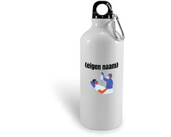 Hacebo® - dokter met patient met eigen naam waterfles - Dokter - iemand die dokter is - ziekenhuis - verjaardag - cadeau - kado - water fles - 500ML