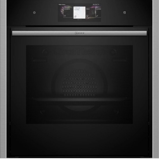 Neff B64VT73N0 - Inbouwoven - 71 l - Zwart - Roestvrijstaal - Grill - Wi-Fi-besturing - Zelfreinigend Hydrolytisch + Pyrolytisch - Kinderslot
