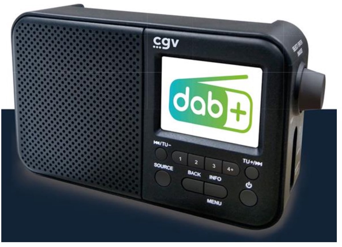 zwarte digitale draagbare radio - cgv - 13031