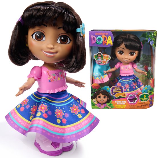 Dora - Dansen met Dora, interactieve dansende pop met 2 rokken, tweetalige zinnen en muziek