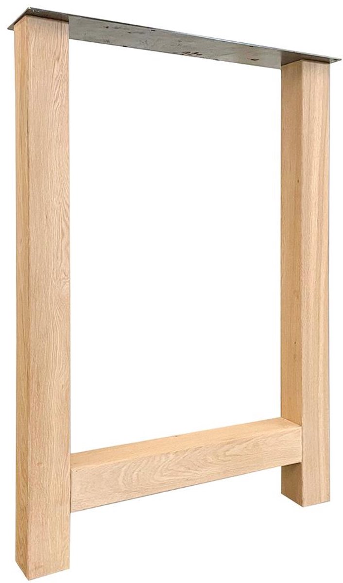 FLE - Eiken houten H tafelpoot bar poot 71 bij 8 cm en hoogte 100 cm (koker 8 x 8 cm) - barpoot - tafelpoot