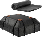 Dakkoffer - met antislipmat - onmisbaar voor kamperen - waterdicht en vochtbestendig - 112×87×44cm extra groot formaat - opvouwbare, draagbare dakkoffer - voor reizen en het vervoeren van bagage - zwart