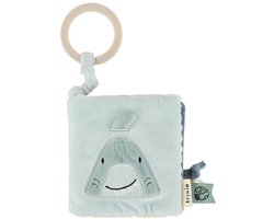 Trixie Sensorisch Buggyboekje Mr. Shark - Activiteitenboekje voor Baby's - Kinderwagen Speelgoed met Labels en Texturen