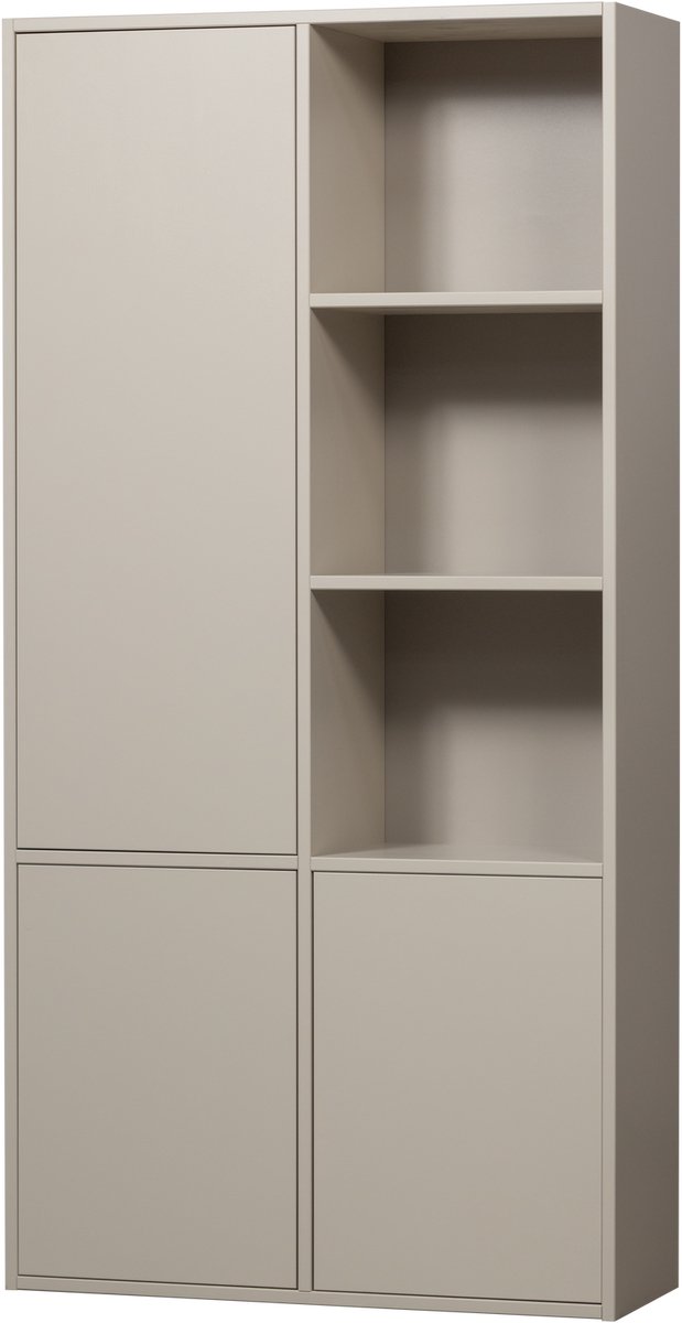 WOOOD Meggy Opbergkast Links - Grenen hout - Dust/Grijs - 215x108x40