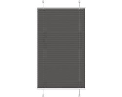vidaXL - Plissé - rolgordijn - 75x150 - cm - stofbreedte - 74,4 - cm - polyester - zwart