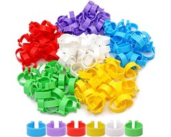 Smoakez - 300 stuks Poultry Foot Rings 16mm Diameter - Multicolor Chicken Leg Rings voor Chickens Ducks Pigeons - Vogel Beenderringen in Verschillende Kleuren