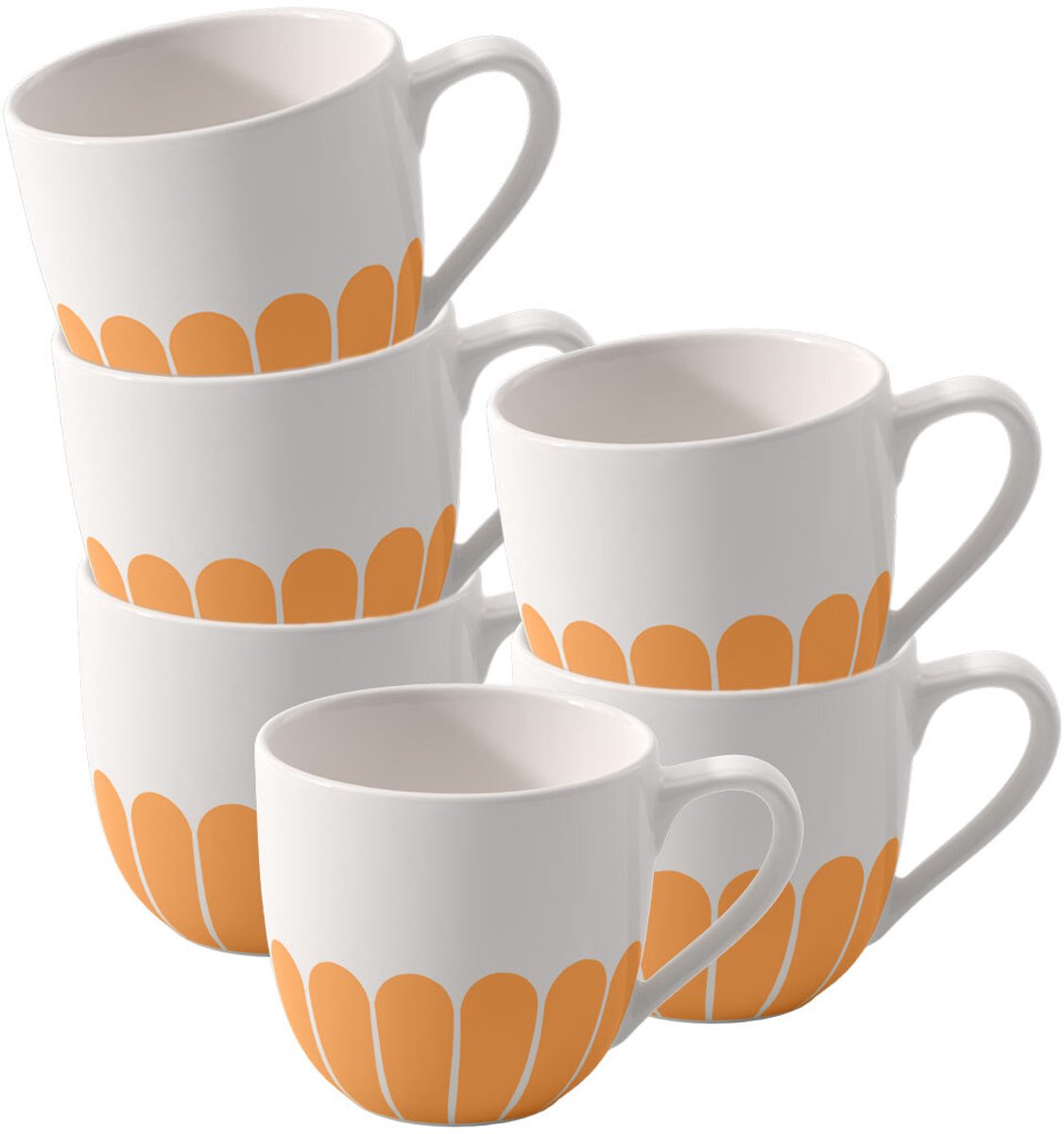 Espressotassen Fleur Couleur 70 ml Set van 6