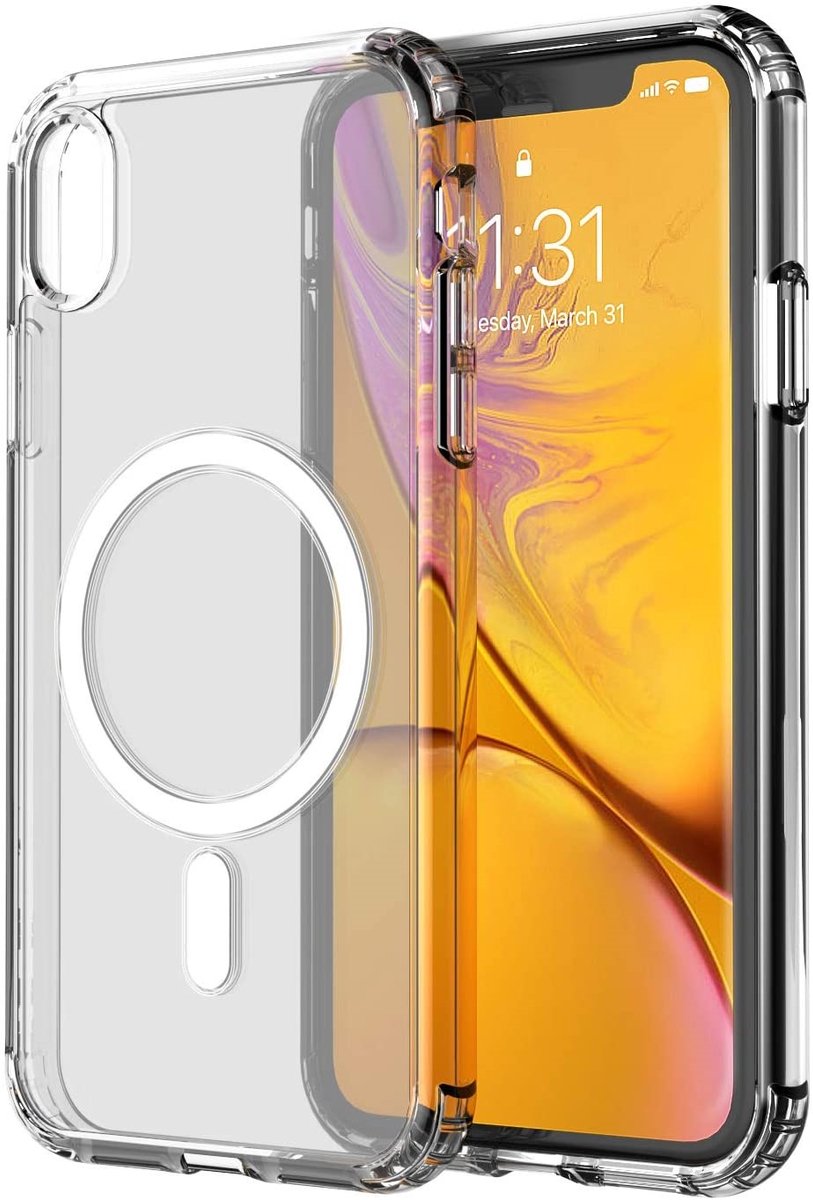 iPhone XR mobiele cover Geschikt voor MagSafe oplader Transparant