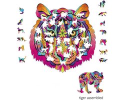 Logica Giochi Mandala Houten Legpuzzel Tijger, 26,9x28 cm