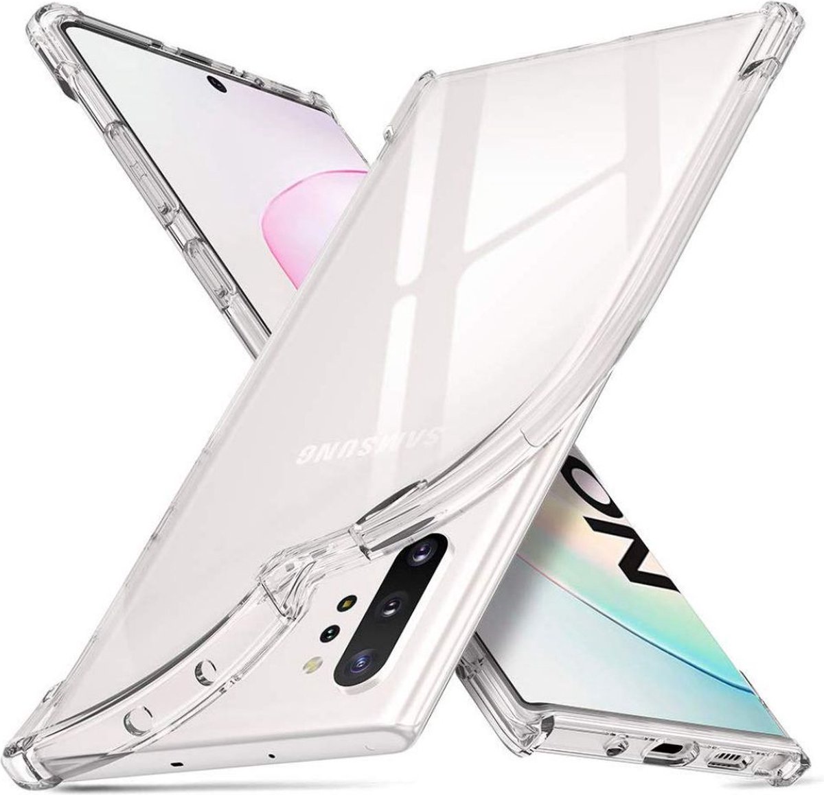 Hoesje voor Samsung Galaxy Note 10 PLUS backcover Shockproof siliconen Transparant
