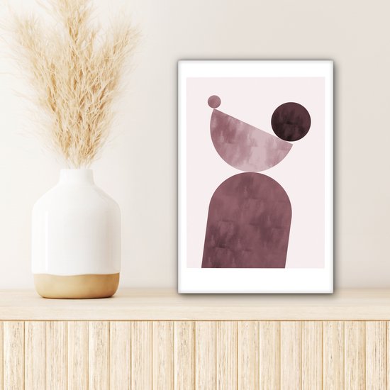 Peinture sur toile Formes - Abstrait - Pastel - Rose - 20x30 cm - Décoration murale