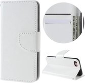 GadgetBay Portemonnee Bookcase hoesje iPhone 7 8 wit Wallet case Lederen cover