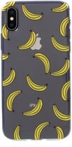 GadgetBay Bananen TPU fruit case iPhone X XS hoesje - Doorzichtig Geel