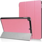 GadgetBay Kunstlederen roze hoes voor iPad 2017 2018 Tri-Fold case