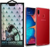 Backcover Anti-Shock TPU + PC voor Samsung A20E Transparant