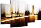 Peinture sur toile Londres | brun blanc | 160x90cm 4 Liège