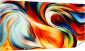 Gards Tuinposter Abstracte Kunst van Kleurrijke Verf - 200x100 cm - Tuindoek - Tuindecoratie - Wanddecoratie buiten - Tuinschilderij