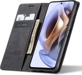 Hoesje geschikt voor Motorola Moto G31 / G41 - Book Case Leer Slimline Zwart