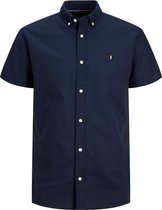 Jack & Jones Overhemd Jprblusummer Linen Shield Shirt S/s 12233118 Navy Blazer/slim Fit Mannen Maat - L