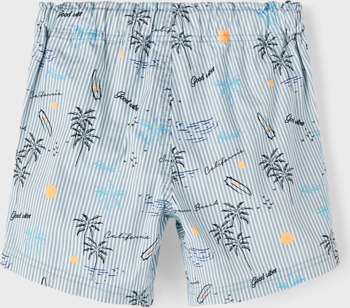 Kids4ever Zwembroek voor jongens met compressievoering, Hawaii bedrukt, sneldrogend, ademend, verstelbare taille, strandshorts 10-12 jaar