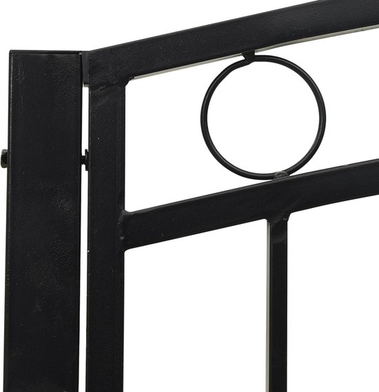 Hoofdstraat Gevlekt Onderzoek vidaXL Tuinbank met tafeltje 125 cm staal zwart | bol.com