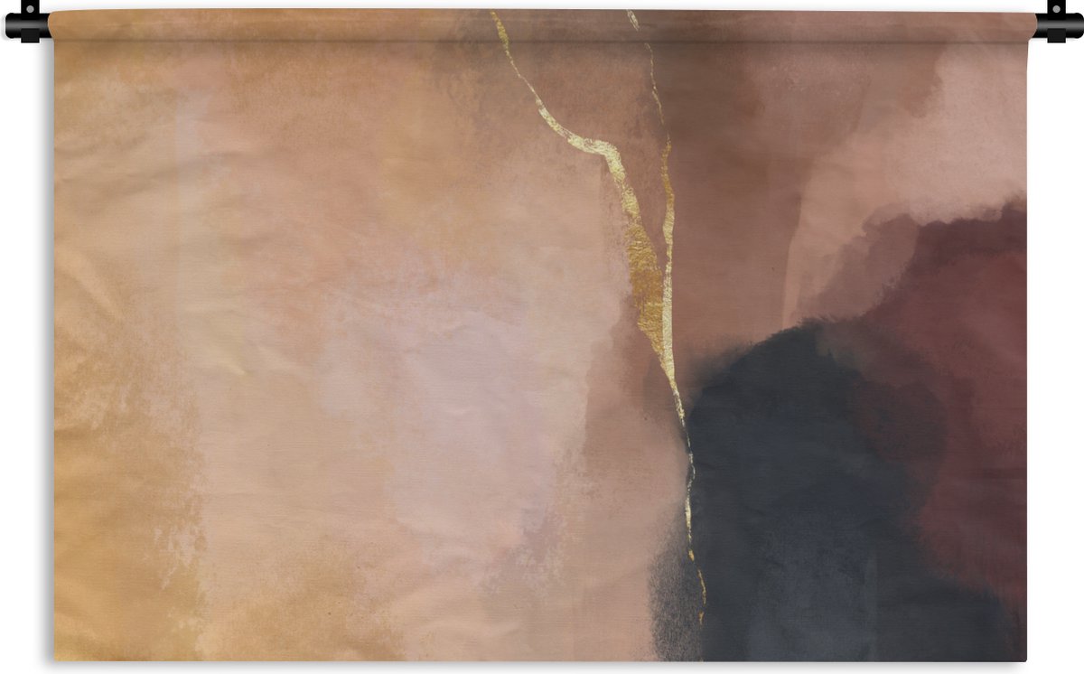 Wandkleed - Wanddoek - Abstract - Verf - Pastel - 120x80 cm - Wandtapijt