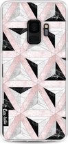 Casetastic Softcover Samsung Galaxy S9 - Marble Triangle Blocks Pink
