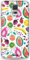 Casetastic Samsung Galaxy S5 / Galaxy S5 Plus / Galaxy S5 Neo Hoesje - Softcover Hoesje met Design - Tropical Fruits Print