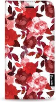 Casetastic Design Hoesje voor Samsung Galaxy S10 Plus - Wallet Case - Royal Flowers Red Print