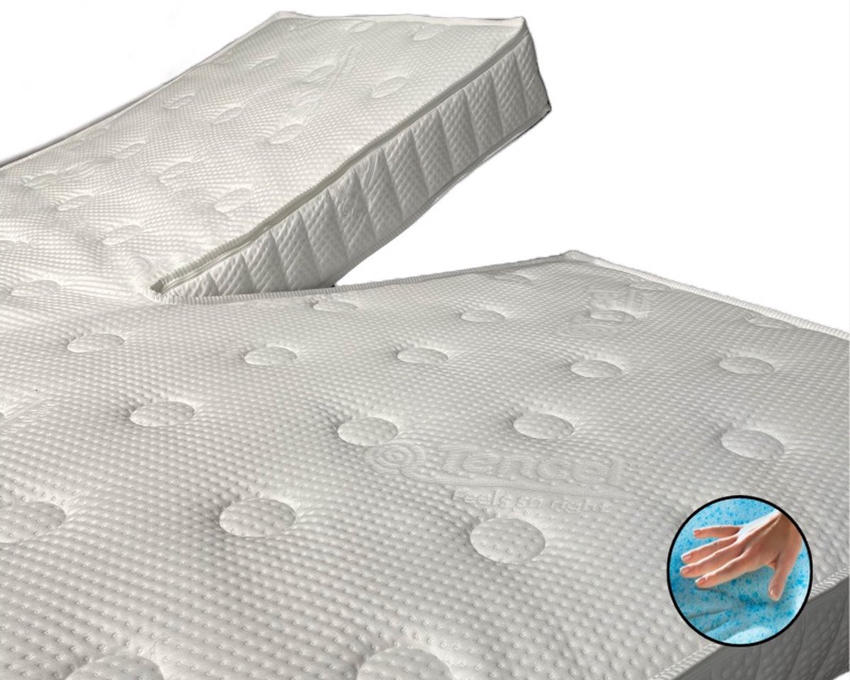 dreambedden Splittopper Coolgel - 160x220 - Orthopedisch - ca. 10cm dik - Tencel Wit