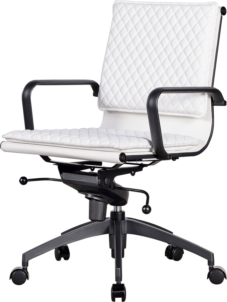 Design Bureaustoel Diamond Softpad | Wit | Zwart Frame