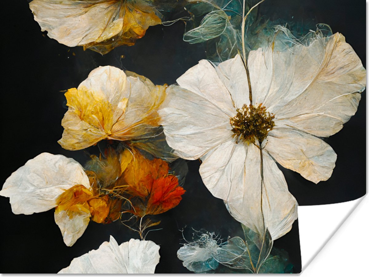 Bloemen - Planten - Zwart - Wit
