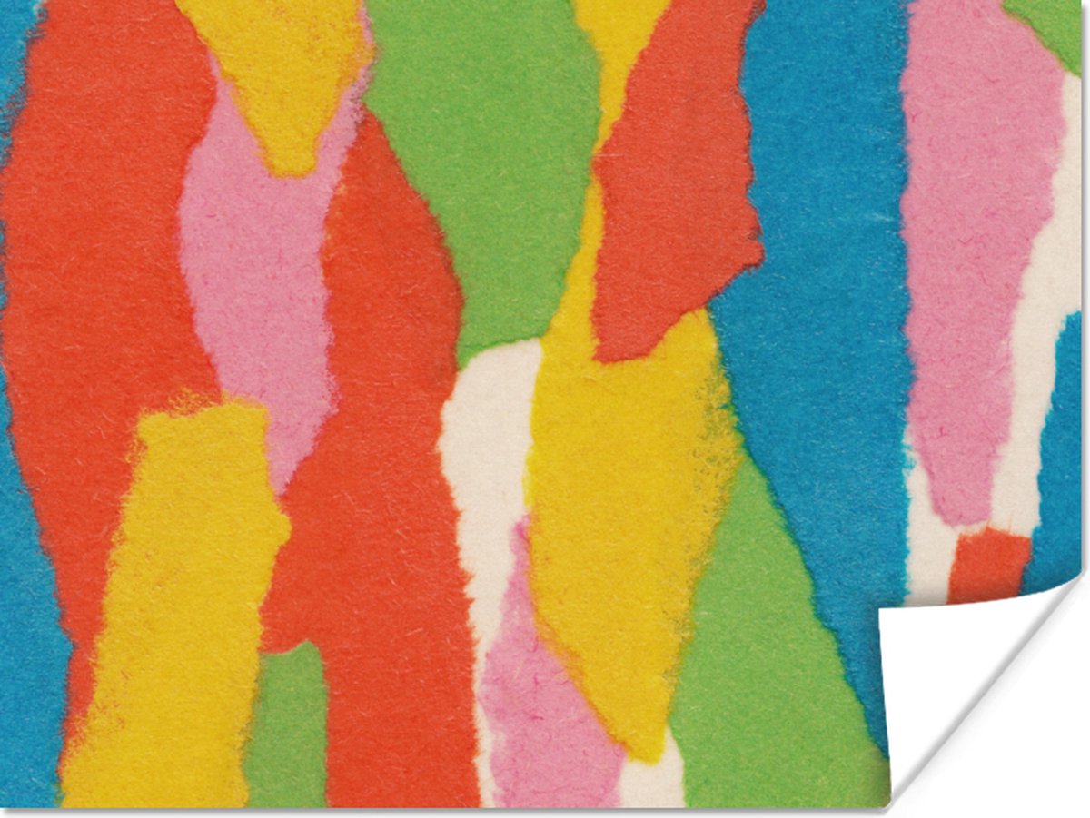 Poster Abstract - Vormen - Collage - Retro - 80x60 cm