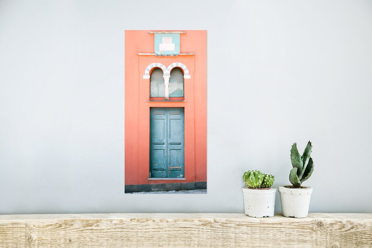 Deur - Blauw - Architectuur - Rood