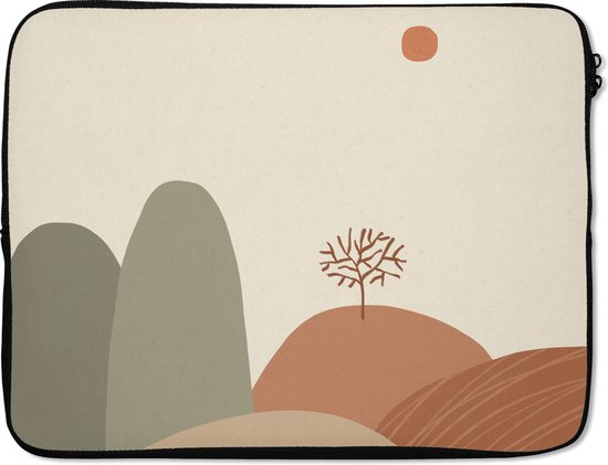 Housse pour ordinateur portable 17 pouces - Pastel - Montagnes - Paysage - Abstrait - Housse pour ordinateur portable - Dimensions intérieures 42,5x30 cm