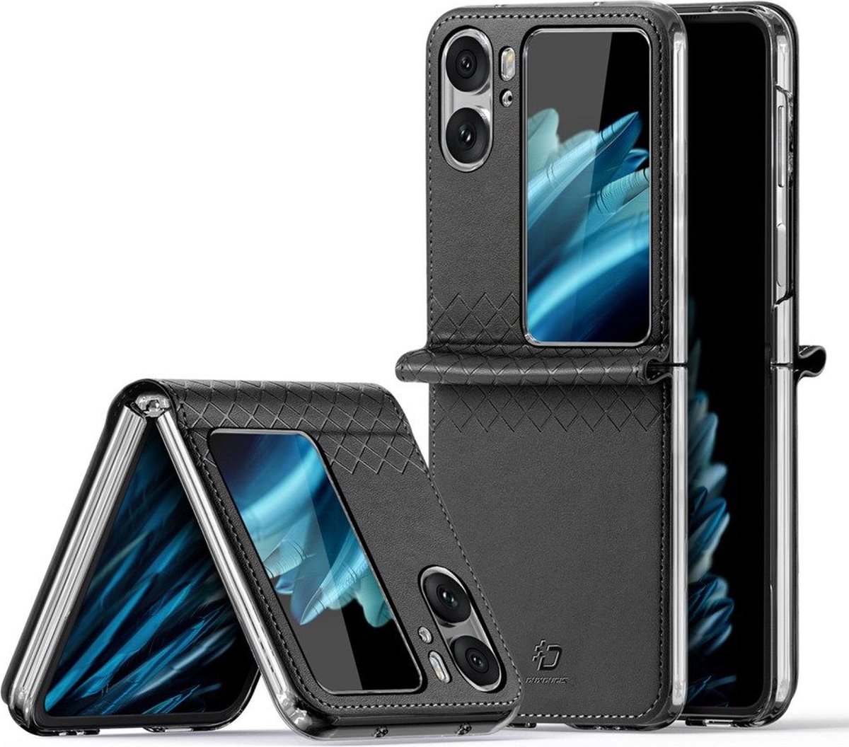 Dux Ducis Bril Oppo Find N2 Flip Hoesje Back Cover Zwart