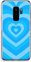 Case Company® - Hoesje geschikt voor Samsung Galaxy S9 Plus hoesje - Hart Blauw - Soft Cover Telefoonhoesje - Bescherming aan alle Kanten en Schermrand