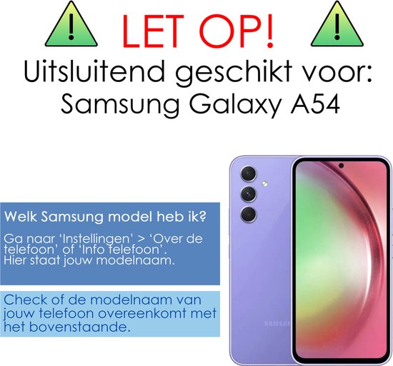 Coque Samsung Galaxy A54 avec housse de protection pour cordon téléphonique - Transparente
