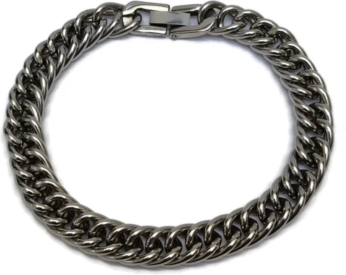 Aramat Jewels | Armbanden | Brede Stalen Armband RVS 9mm | | | |9mm | Staal | Volwassenen | Verkleurd niet
