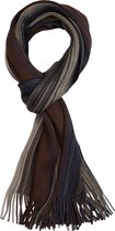 Michaelis heren sjaal - grijs-blauw-bruin gestreept