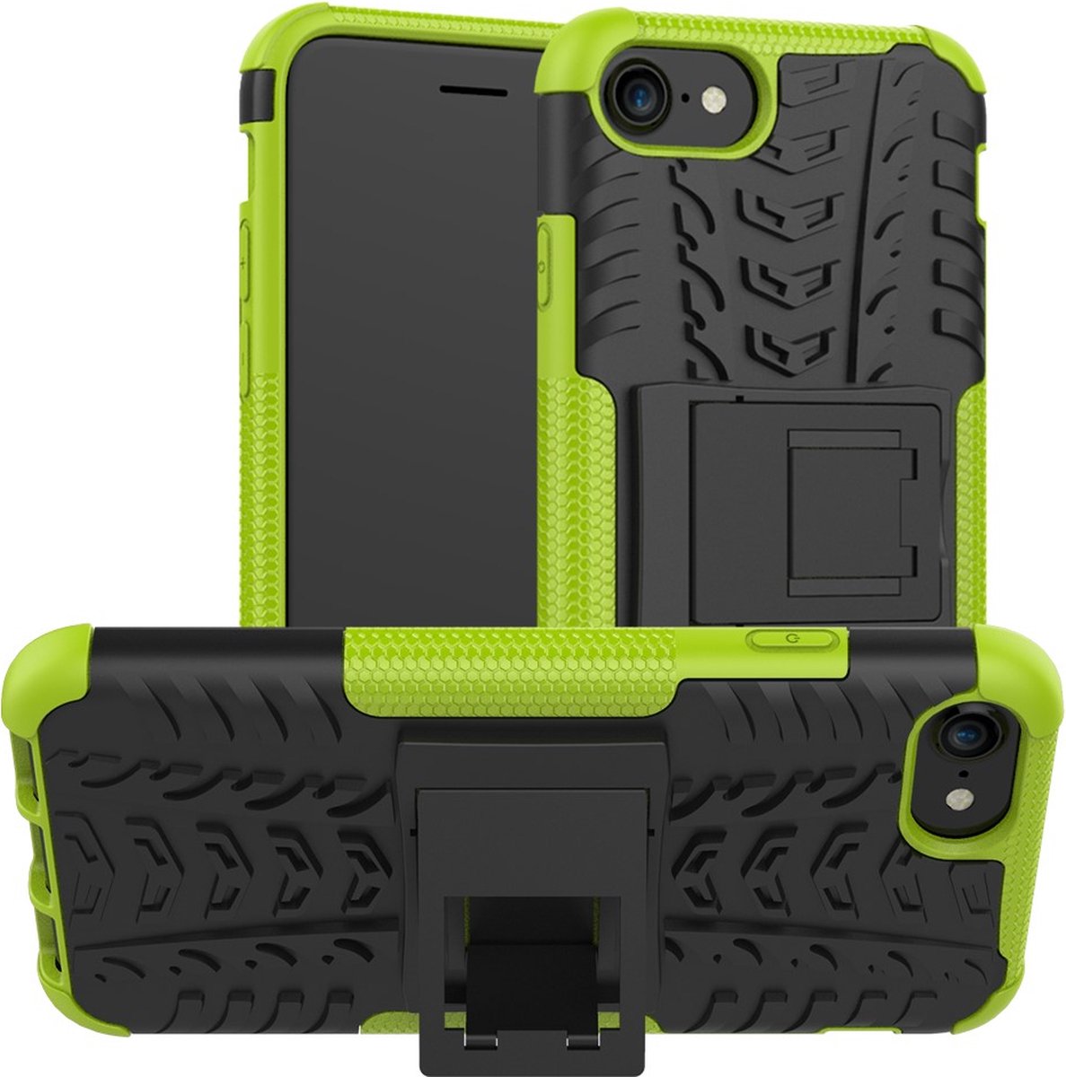 Peachy Shockproof bescherming hoesje geschikt voor iPhone 7 8 SE 2020 SE 2022 case - Groen