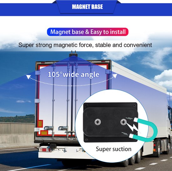 Caméra de Recul Sans Fil pour Voiture et Camping-Car - 7 pouces - Étanche –  Distance de transmission jusqu'à 50m Sans Fil (CAM701)