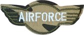 Airforce Camouflage Strijk Embleem Patch 9.5 cm / 3.9 cm / Camouflage Legergroen