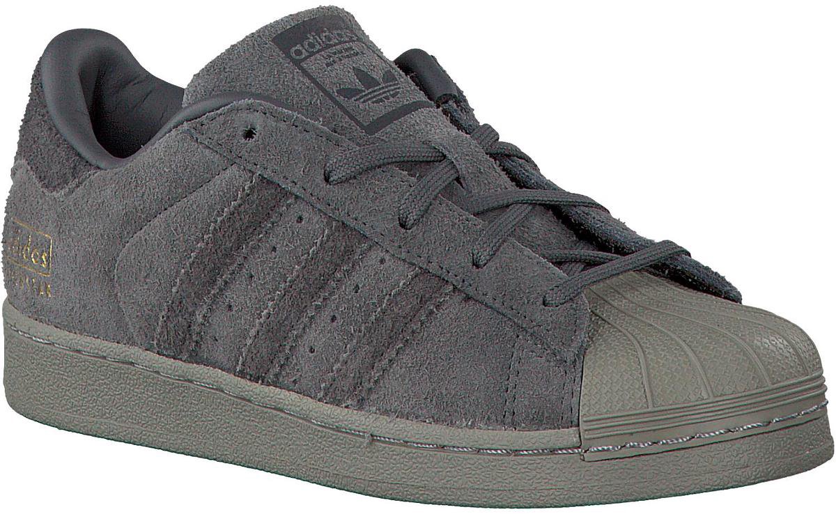 Adidas Meisjes Sneakers Superstar C - Grijs - Maat 29 | bol.com