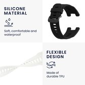 kwmobile 2x armband geschikt voor Huami Amazfit T-Rex / T-Rex Pro - Bandjes voor fitnesstracker in zwart / wit