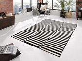 Panneau de tapis moderne - noir / crème 120x170 cm