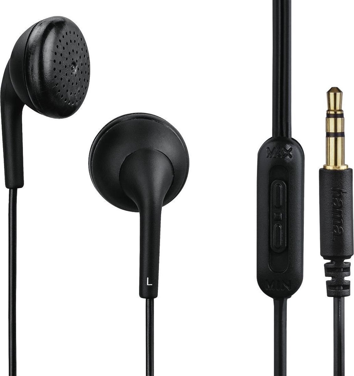 Gelukkig is dat Wordt erger peddelen Hama Stereo-oortelefoon Smart4Music Met Volumeregeling Zwart | bol.com